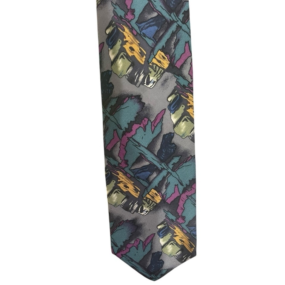 J. Garcia Multicolor Silk Y2K Vintage Tie - Picture 3 of 6